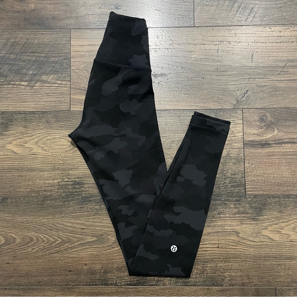 Lululemon Black Camo Full Length Leggings